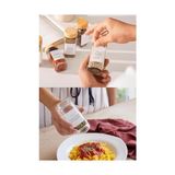 HBMB Store 12'li Bambu ve Akasya Kapaklı Cam Baharatlık Seti 120 ml - Doğal Ahşap Kapaklı, Şeffaf Cam, Sağlıklı ve Şık Baharat Kavanozları (Bambu Kapak)