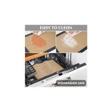 HBMB Store 2 Adet Gri Renk Silikon Kenar Ortası Cam Elyaf Yanmaz Yapışmaz Pişirme ve Hamur Açma Matı 40 * 30 Cm,gri