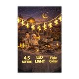 HBMB Store 4,5 Metre 3 Yıldız 1 Pilli LED Işık, Şerit LED Sarı Işıklar Peri Işıkları Aydınlatmalı Şerit LED LED Işık Şerit LED Işık 3 Yıldız 1 Ay