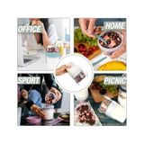 HBMB Store 650 ml Take-Go Kaşıklı Hazneli Meyveli Müsli Kabı Piknik Iş Yoğurt Süt Bardağı Kapaklı ve Kaşıklı Kahvaltı Bardakları, Tahıl Tepesi Yulaf Ezmesi Granola (Pembe)