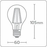 HBMB Store 6,5W LED Filament Ampul E27 | 60W Eşdeğer | 2700K Sarı Işık | 810 Lümen | 2’li Paket | Enerji Sınıfı E - Altın