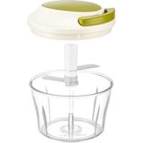 HBMB Store 700 ml 3 Bıçaklı Ipli Rondo – Çekmeli Doğrayıcı, Hızlı ve Pratik Sebze Doğrama, Paslanmaz Çelik Bıçaklı, Ergonomik ve Kolay Kullanım Pp Plastik - Ahşap - Beyaz