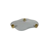 HBMB Store Ahşap Ayaklı Cam Sunum Tepsi 25X32 Şık Tasarım