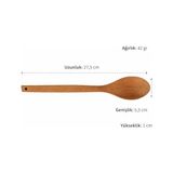 HBMB Store Ahşap Kaşık Uzun 2’li Set – Hafif, Doğal Ahşap Mutfak Kaşıkları - 0,5 x 7 cm