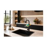 HBMB Store Ayarlanabilir Musluk Kenarı Süngerlik ve Sabunluk - Pratik Lavabo Düzenleyici Mutfak Organizatörü - Deliksiz Kurulum Bulaşık Süngeri, Tel ve Bez Askısı - 0,5 x 7 cm