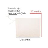HBMB Store Bakliyat Ham Bez Saklama Kesesi Büzgülü Ürün Yüzde Yüz Pamuk Kotondur 28X26 Santim Hacim 1,70 kg - 0,5 x 7 cm