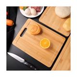 HBMB Store Bambu Kesme Tahtası Seti, Kalın Kaliteli Ahşap, Farklı Ebatlar, Kolay Temizlenir (30X20)