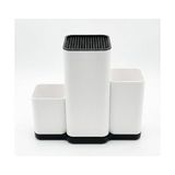 HBMB Store Bıçak Organizeri ve Mutfak Gereçleri Düzenleyici – Çok Bölmeli Kaymaz Tabanlı Modern Bıçaklık, Ahşap ve Metal Bıçaklara Uygun Saklama Standı, Kaşık Spatula ve Kepçe Düzenleyici - 0,5 x 7 cm