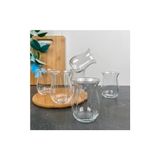 HBMB Store Çay Bardağı 6 Lı 145 cc Tombul Ince Ağızlı Çay Keyfi Bardağı Çizgili Cam Bardak - 0 - Siyah