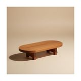 HBMB Store Doğal Akasya Ayaklı Oval Kesim Panosu ve Sunum Tahtası - 33 cm Et, Peynir ve Ekmek Servisliği - Dekoratif Ahşap Mutfak Standı