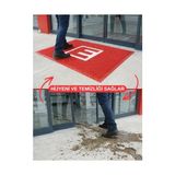 HBMB Store Eczane Önü Paspası E Logo Giriş Işyeri Eczane Mağaza Girişi Kapı Önü Kıvırcık Hijyen Halısı 60X80 cm