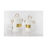 HBMB Store Galvaniz Bulaşık Deterjan Kutusu, Metal, Ölçekli Tasarım, Halat Saplı, 2'li Set (Beyaz) - 0,5 x 7 cm