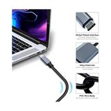 HBMB Store HDMI Çevirici Usb-C HDMI 4K 30Hz 200CM Adaptör USB C H-Dmı Uyumlu Thunderbolt Type-C To 2 Metre Kablo Uzunluğu ZR853