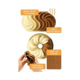 HBMB Store Ikili Silikon Kek Kalıbı Spiral ve Yuvarlak Model Yapışmaz Isıya Dayanıklı Yumuşak Silikon Pasta ve Kek Kalıbı Seti Kolay Temizlenen Dayanıklı Fırın Kalıbı Muffin Tatlı Pişirme Kalıbı - 0,5 x 7 cm
