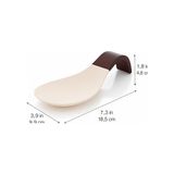 HBMB Store Kaşık Altlığı ve Kaşık Standı – Tezgah Üstü Kaşık Dinlendirme, Geniş Yüzey, Kaymaz ve Kolay Temizlenir, Krem & Kahverengi - 0,5 x 7 cm