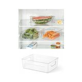 HBMB Store Kırılmaz Ultra Dayanıklı Buzdolabı Düzenleyici Organizer Kutu Şeffaf - 28X19X9CM (811)