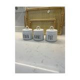 HBMB Store Porselen Baharatlık Kavanoz Takımı, 3 Parça, 400 ml - 0,5 x 7 cm