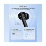 HBMB Store Qcy T13 Anc 4 Mikrofon Bluetooth 5.3 Kablosuz Kulaklık Siyah Aktif Gürültü Engelleyici