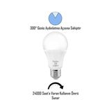 HBMB Store Telvesse 4 Adet 9W Beyaz LED E27 Ampul Tasarruflu Lamba 6500 K Beyaz Işık 800 Lümen 9W=60W - Altın