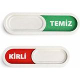 HBMB Store Temiz Kirli Göstergeli Manyetik Magnet - Bulaşık Makinesi Durum Göstergesi Kaydırmalı Magnet