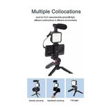 HBMB Store Tripod, Selfie, Video Üretimi Için Kit, Stand, Uzaktan Kumandalı Mikrofon LED Işık ve Mini Tripod Telefon Vlog Video Kayıt Için Aradığınız Herşey Bu Kutuda Ay-49 - Ahşap