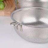 HBMB Store Uzun Saplı Paslanmaz Metal Süzgeç – Makarna, Sebze ve Meyve Yıkama Süzek, Derin Gövdeli, Dayanıklı Tel Süzgeç, Mutfak Süzgeci (19 Cm)