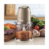 HBMB Store Vintage Doğrayıcı Bej 0438/03-2 Hız Kademeli, 2 Buton ve 4 Paslanmaz Çelik Bıçak, Sebze Doğrayıcı, Buz Kırıcı Özellikli, 600 ml Ölçekli Kupa ile Kullanım Kolaylığı - Ahşap