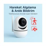 HBMB Store Wifi Akıllı Güvenlik Kamerası | 360° Görüş | Hareket Algılama & Anlık Bildirim | Gece Görüşü | 7/24 Uzaktan Izleme & Bulut Depolama Destekli