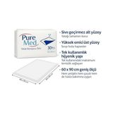 HBMB Store Yatak Koruyucu Örtü 60X90 cm – 30’lu | Tek Kullanımlık Sıvı Geçirmez Hasta Altı Örtüsü | Yüksek Emici Ped | Bebek, Yetişkin, Yaşlı ve Evcil Hayvan Bakımına Uygun - 60 x 90 cm