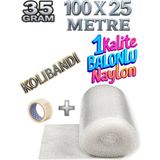 Hbnc 100 cm x 25 m 35 gr Balonlu Naylon Eşya Sarma Koruma Naylonu Patpat Ambalaj
