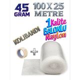 Hbnc 100 cm x 25 m 45 gr Balonlu Naylon Eşya Sarma Koruma Naylonu Patpat Ambalaj