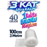 Hbnc ( 40 gr ) 100 cm X 3 Metre Balonlu Naylon Patpat Eşya Koruma Naylonu Hava Kabarcıklı Naylon