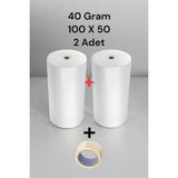 Hbnc ( 40 Gram ) 2 Adet 100 cm X 50 Metre Balonlu Ambalaj Naylonu Pat Pat Baloncuklu Havalı Pıt Pıt (Koli Bandı Hediye)