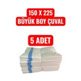 HBNC 5 Adet Büyük Boy Çuval 150 X 225 Boyutunda Tekstil Kırpıntı Çuvalı