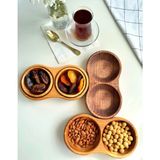Hbs Art Design Ahşap Çerezlik Sunum 4'lü Set