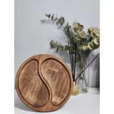 HBS ART DESİGN ÖZGÜRLÜK MODEL AHŞAP SUNUM TABAĞI KAYIN AĞACI 28 CM