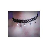 hbtasarim Choker kolye tasma kolye siyah yıldız