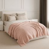 Hb&victory Müslin Tek Kişilik 4 Katlı %100 Pamuk Toz Pembe Renk Yatak Örtüsü 160X230 Cm. - 160 x 230 cm