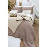 HB&Victory Müslin Yatak Örtüsü %100 Pamuk Kahverengi Renk Çift Kişilik 240X230 Cm. - 240 x 230 cm