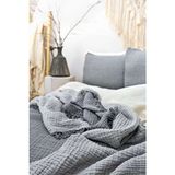 HB&Victory Müslin Yatak Örtüsü Antrasit Renk %100 Pamuk Çift Kişilik 240X230 Cm. - Gri - 240 x 230 cm