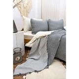 HB&Victory Müslin Yatak Örtüsü Antrasit Renk %100 Pamuk Çift Kişilik 240X230 Cm. - Gri - 240 x 230 cm