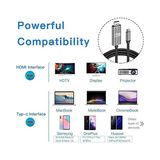 Hc-01 Type-C To 4K Ultra Full Hd HDMI Usb-C Tak Çalıştır Görüntü Aktarım Kablosu-1.8m - Option-1 - Ahşap