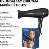 HC-122 Profesyonel Saç Kurutma Makinesi 1800W – 3 Isı Ayarı, 2 Hız, Soğuk Hava Fonksiyolu - Siyah