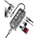 HC-87 Type-c to usb PD 100Watt RJ45 Ethernet USB Çoklayıcı Çevirici USB AUX Mikro Macbook Uyumlu