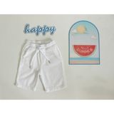 HC Happy Children Waffle Penye Erkek Çocuk Şort - 4 - 5 Yaş - Beyaz