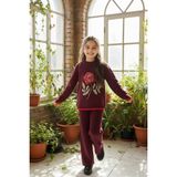 HC Kids Wear Kız Çocuk Pantolonlu Triko Takım - Bordo - 10 Yaş