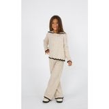 HC Kids Wear Kız Çocuk Triko Takım Bej Hırka ve Pantolon - 5 - 6 Yaş