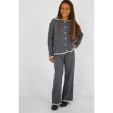 HC Kids Wear Kız Çocuk Triko Takım Gri Hırka ve Pantolon - 7 - 8 Yaş