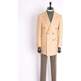 HC MEN CLASSIC Erkek Bej Yün Kruvaze Kaban - 50