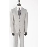 HC MEN CLASSIC Erkek Gri Kırlangıç Yaka Modern Fit Klasik Takım Elbise - 6 Drop - 50